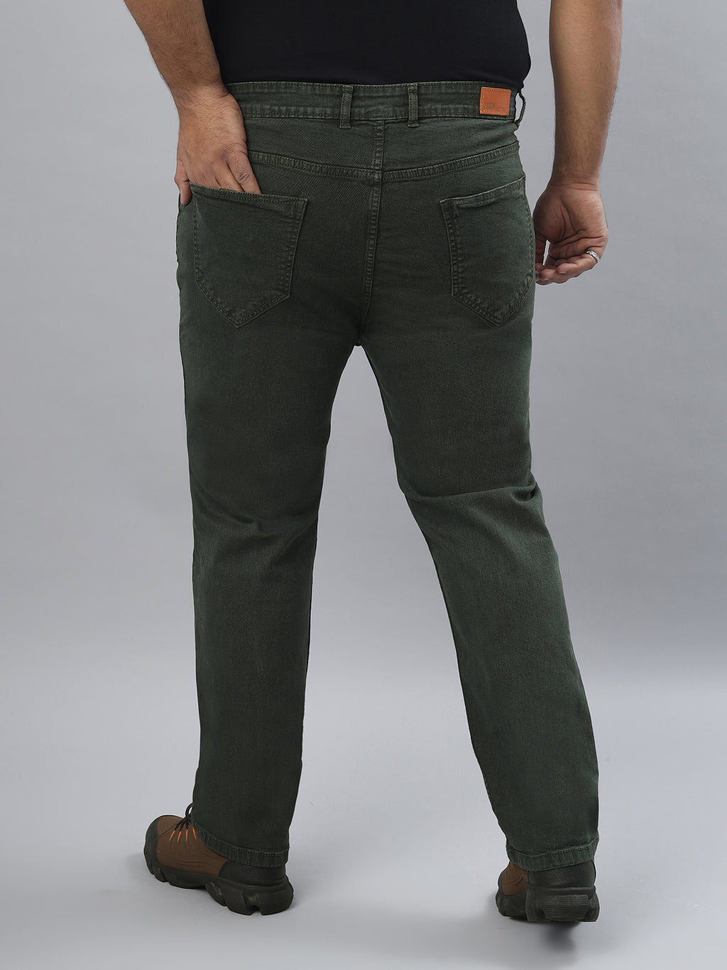Men’s Plus Size Stretchable Slim Fit Denim Jeans, Mid Rise Casual Wear Pants ZU908