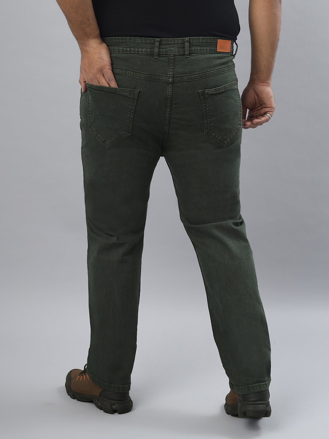 Men’s Plus Size Stretchable Slim Fit Denim Jeans, Mid Rise Casual Wear Pants ZU908