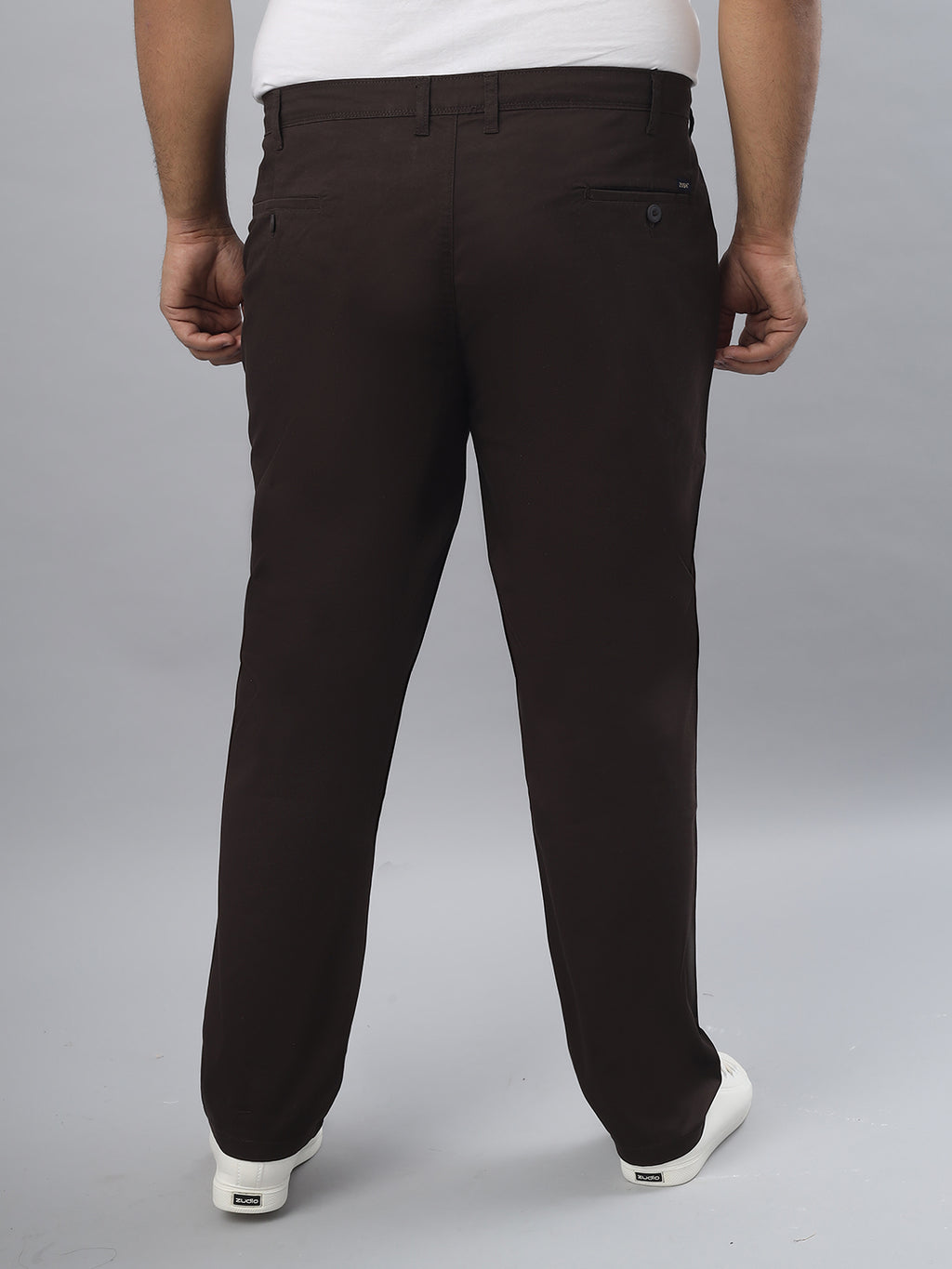Men's Plus Size Stretchable Formal Trousers Regular Fit Smart Casual Office Pants ZU408