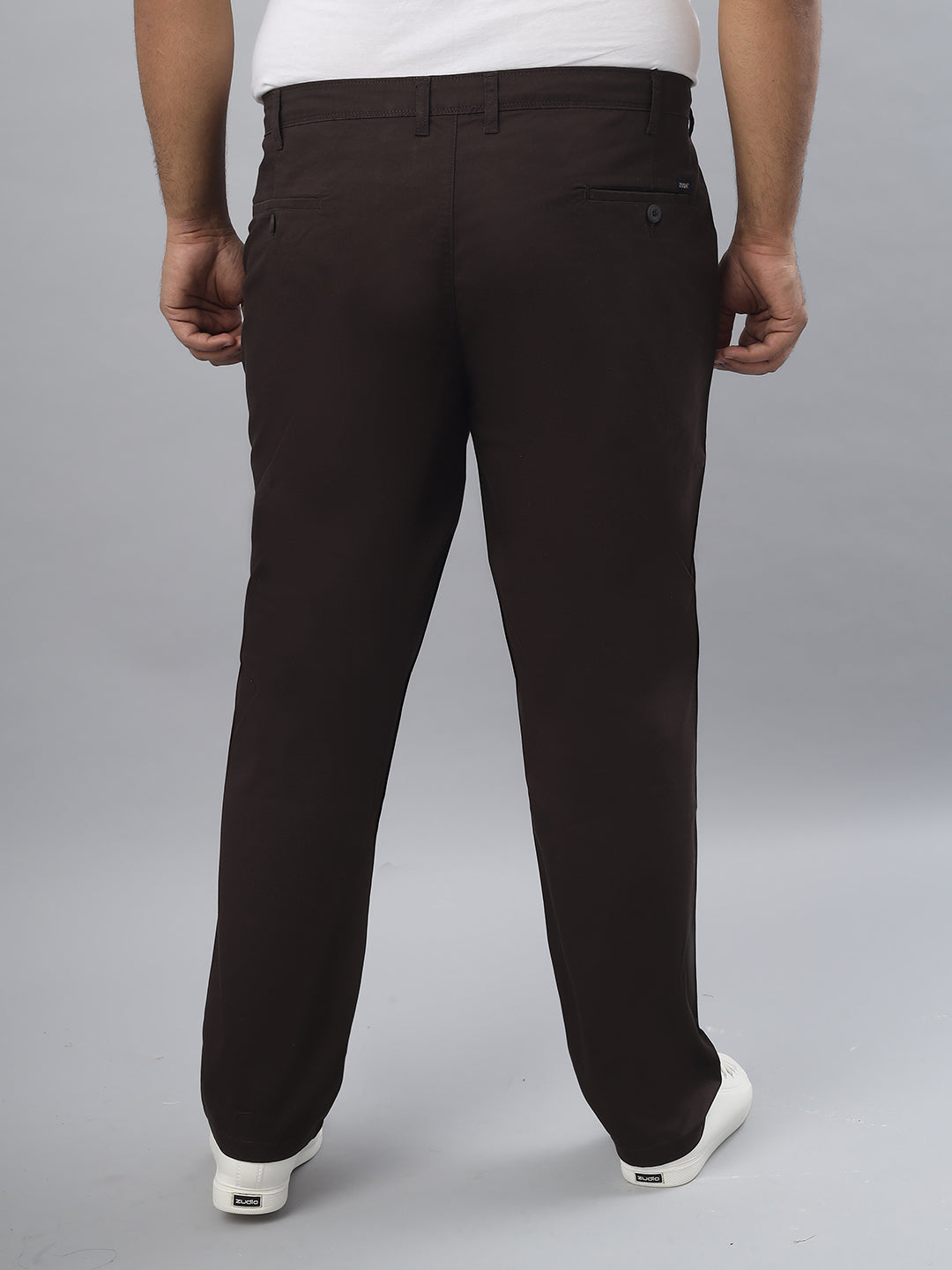 Men's Plus Size Stretchable Formal Trousers Regular Fit Smart Casual Office Pants ZU408