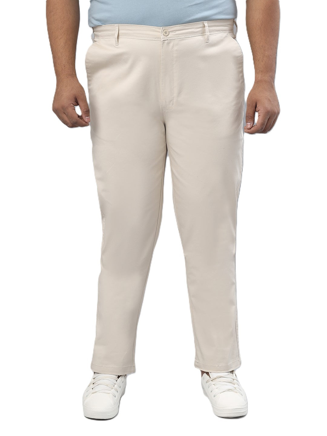 Men's Plus Size Stretchable Formal Trousers Regular Fit Smart Casual Office Pants ZU412