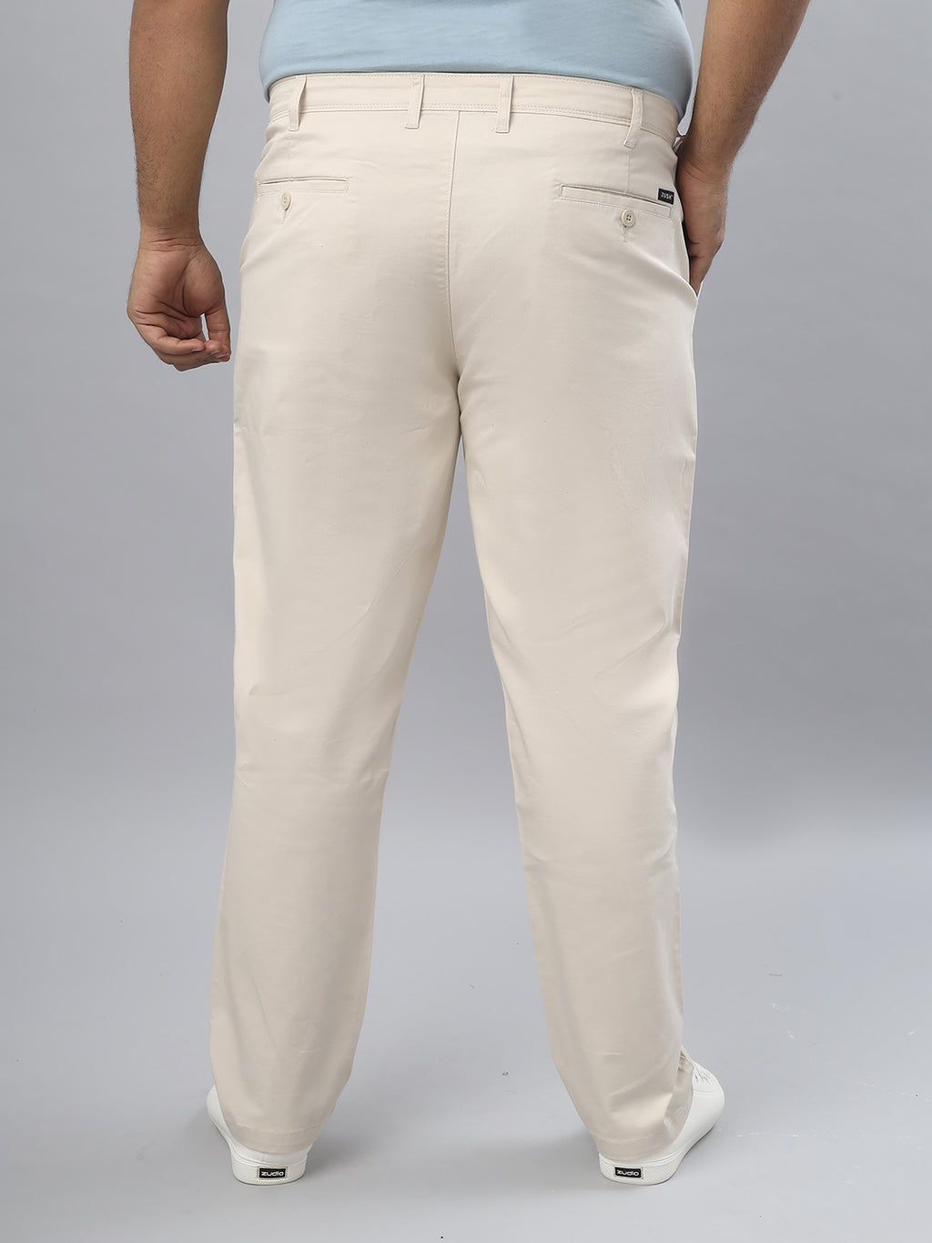 Men's Plus Size Stretchable Formal Trousers Regular Fit Smart Casual Office Pants ZU412