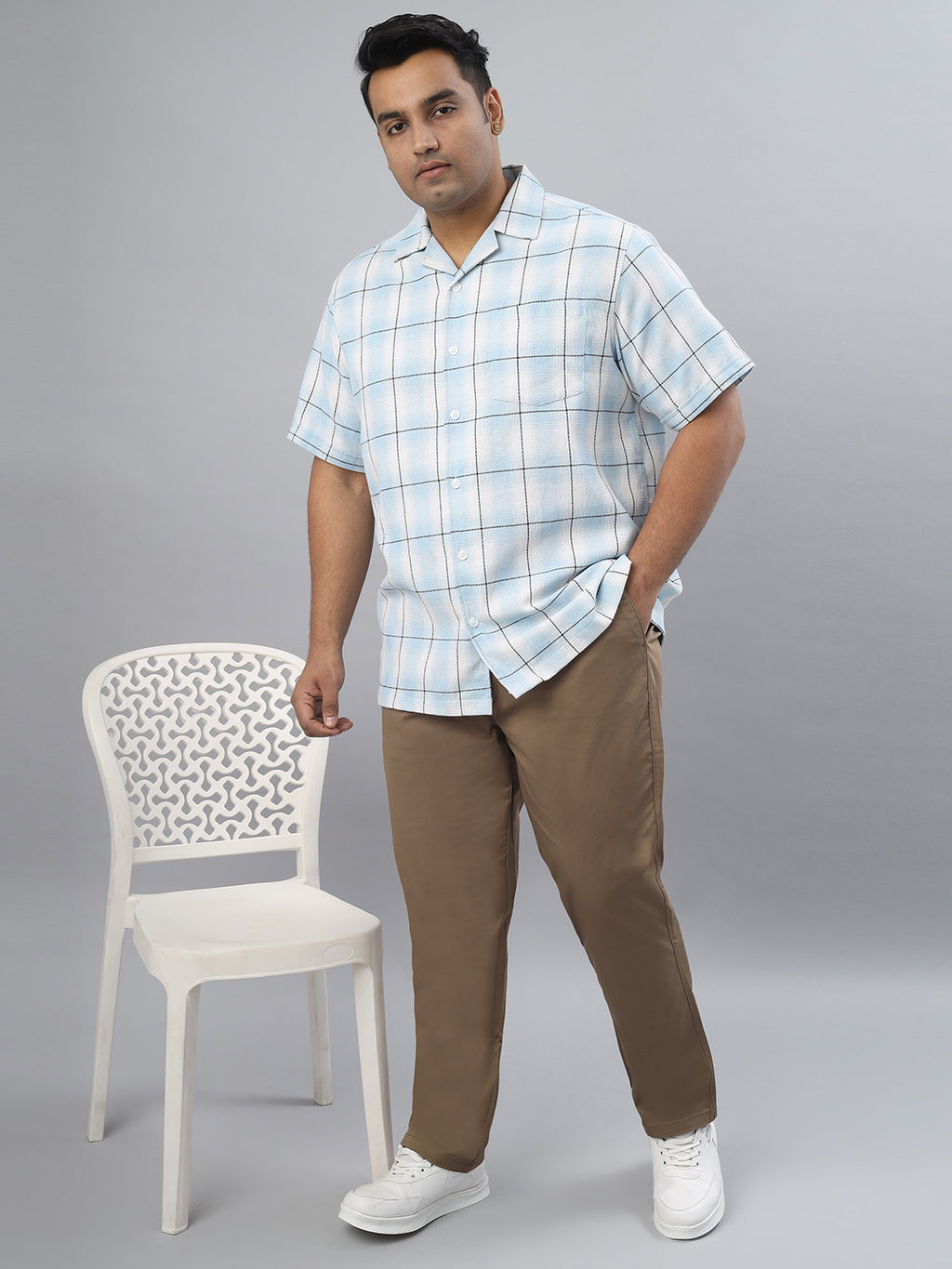 Men's Plus Size Stretchable Formal Trousers Regular Fit Smart Casual Office Pants ZU409