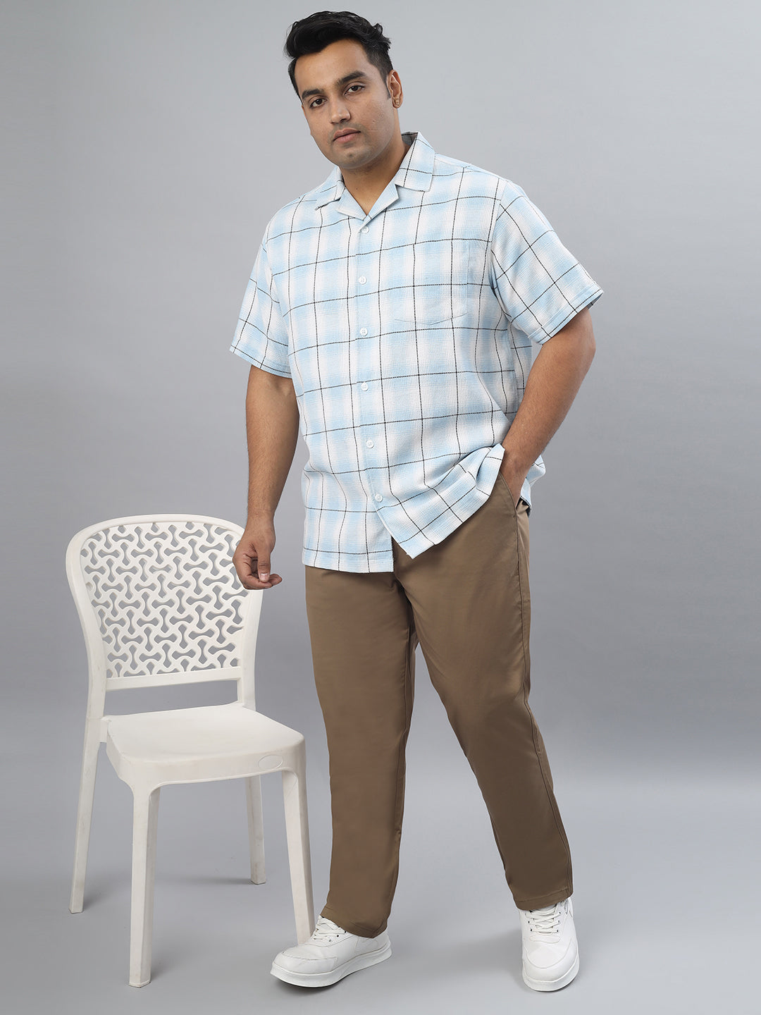 Men's Plus Size Stretchable Formal Trousers Regular Fit Smart Casual Office Pants ZU409