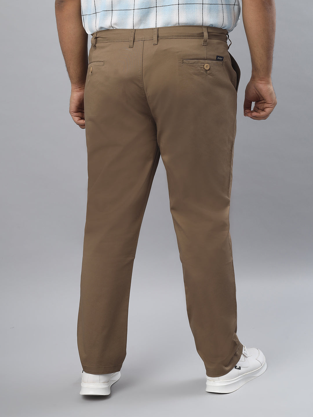 Men's Plus Size Stretchable Formal Trousers Regular Fit Smart Casual Office Pants ZU409