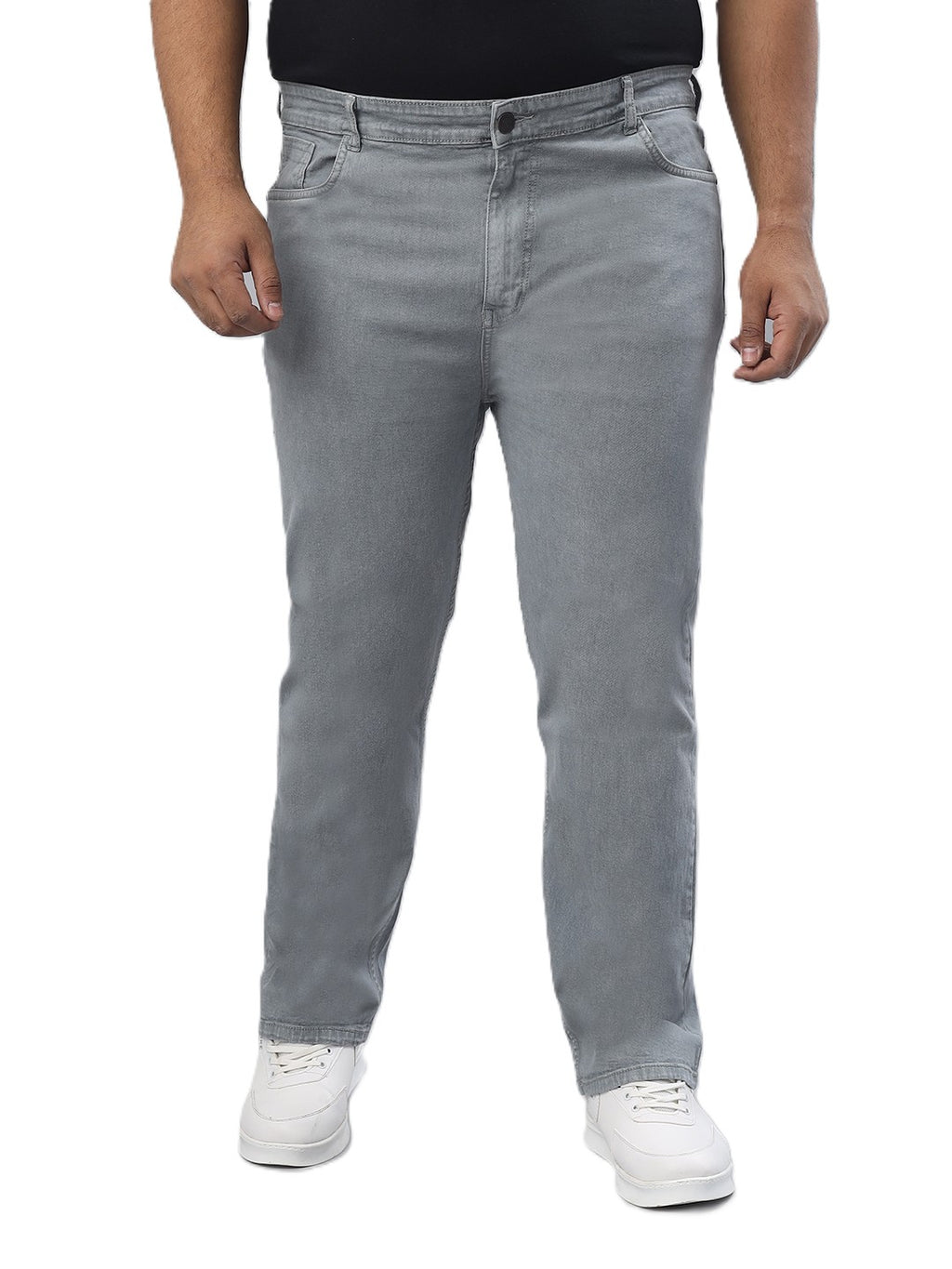 Men’s Plus Size Stretchable Slim Fit Denim Jeans, Mid Rise Casual Wear Pants ZU902