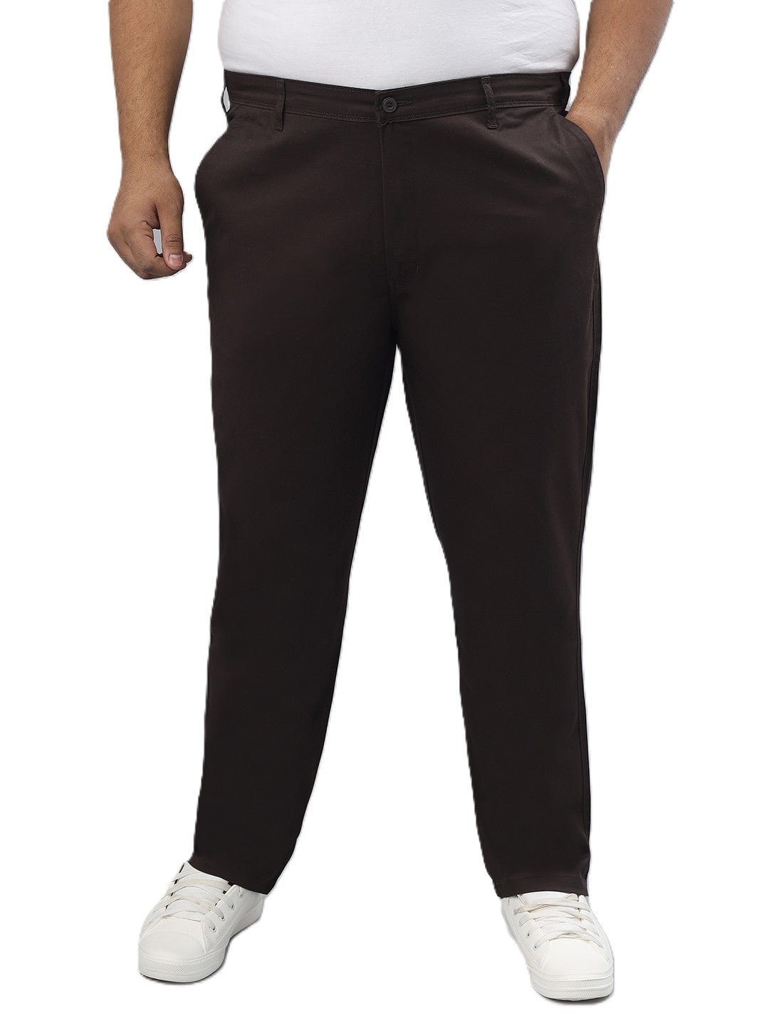 Men's Plus Size Stretchable Formal Trousers Regular Fit Smart Casual Office Pants ZU408