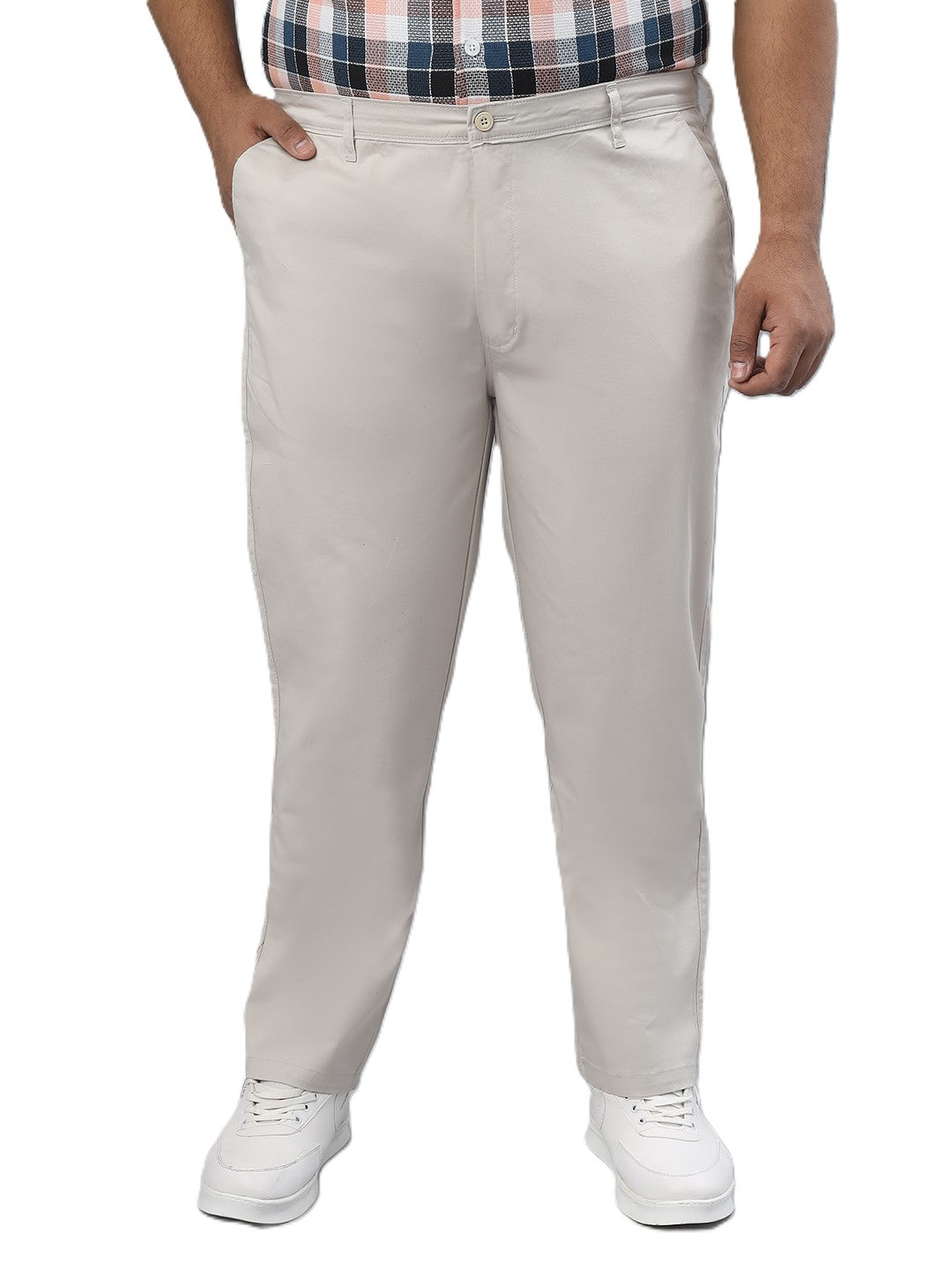 Men's Plus Size Stretchable Formal Trousers Regular Fit Smart Casual Office Pants ZU410
