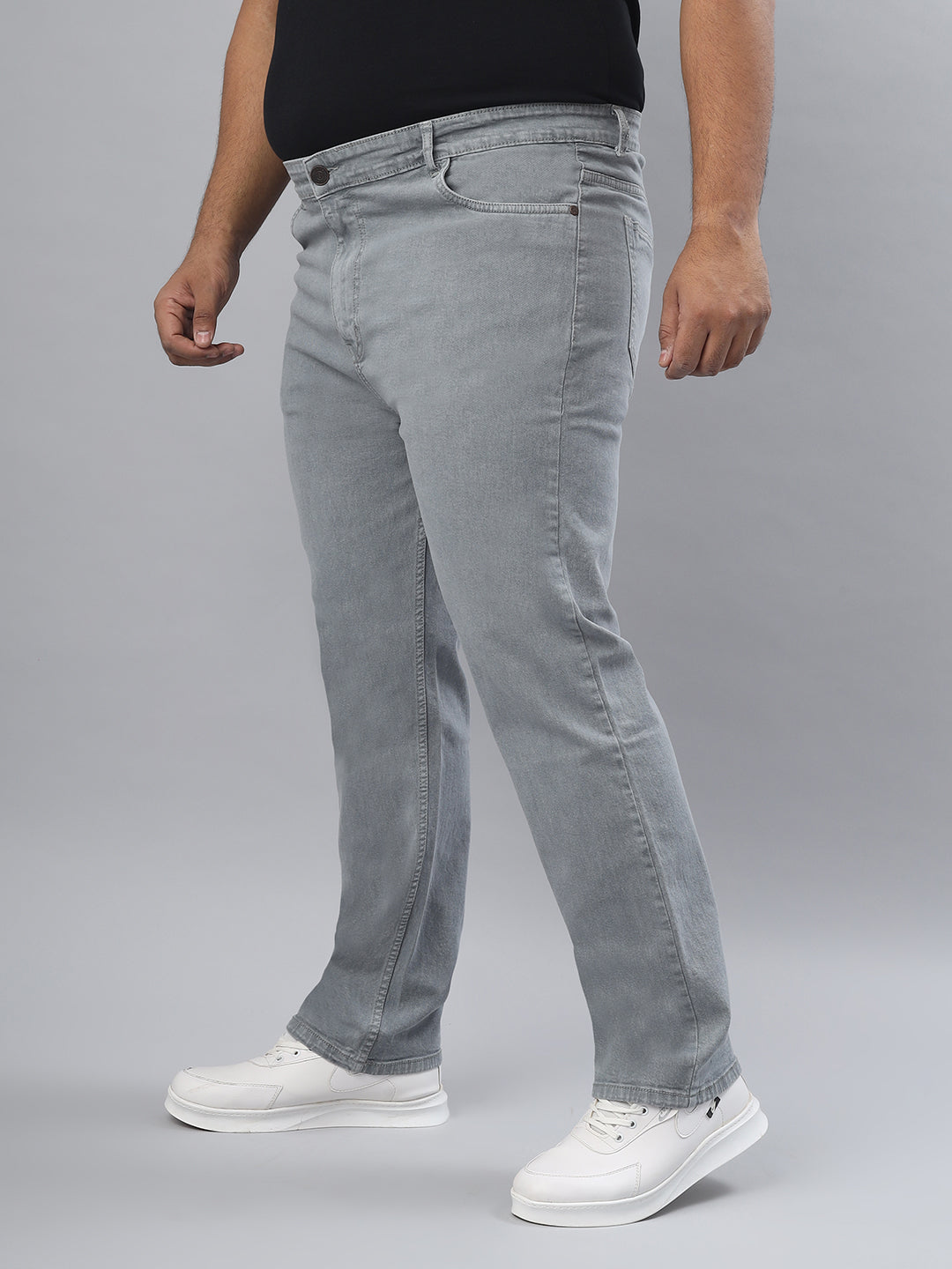 Men’s Plus Size Stretchable Slim Fit Denim Jeans, Mid Rise Casual Wear Pants ZU902