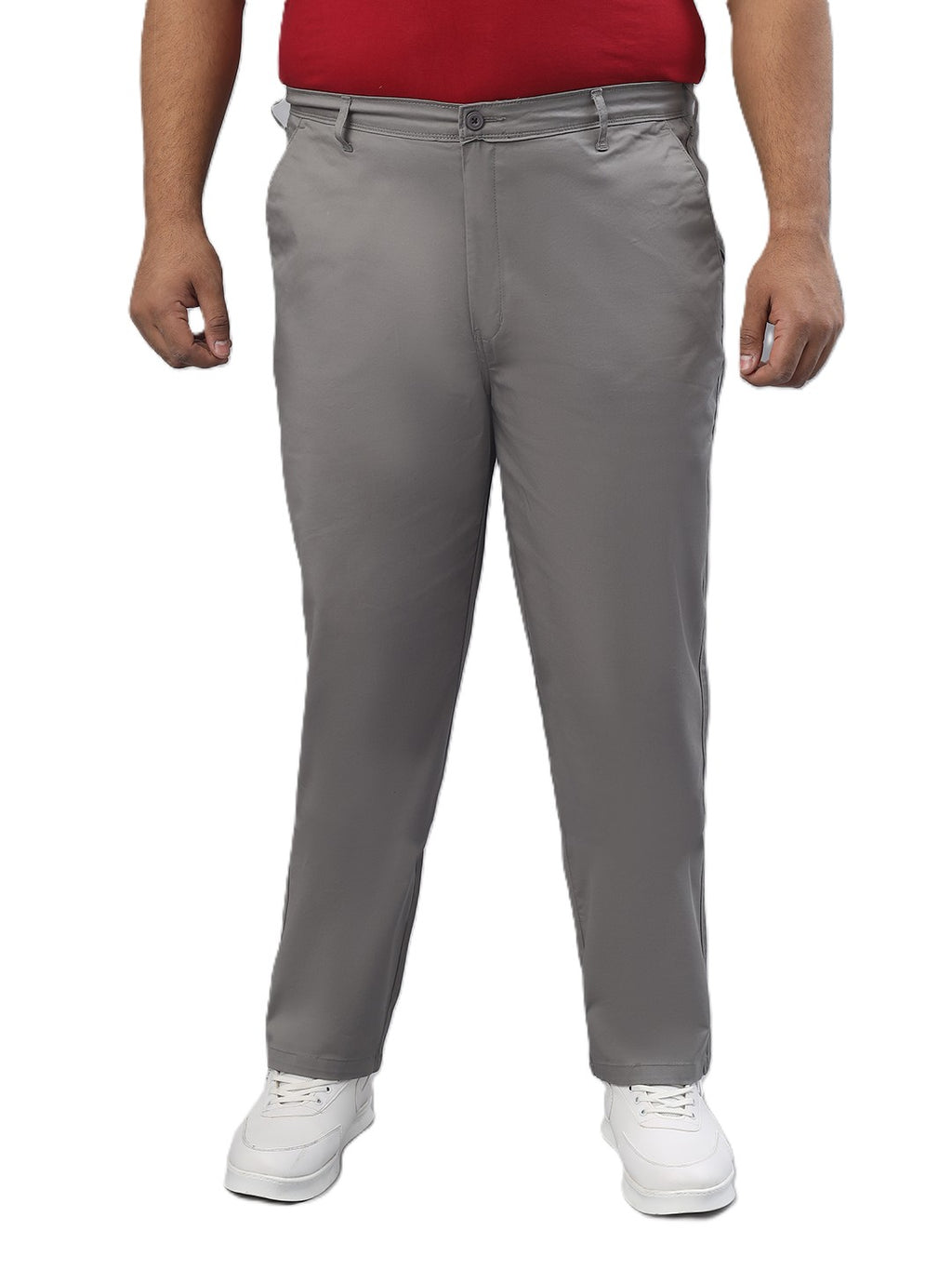 Men's Plus Size Stretchable Formal Trousers Regular Fit Smart Casual Office Pants ZU411
