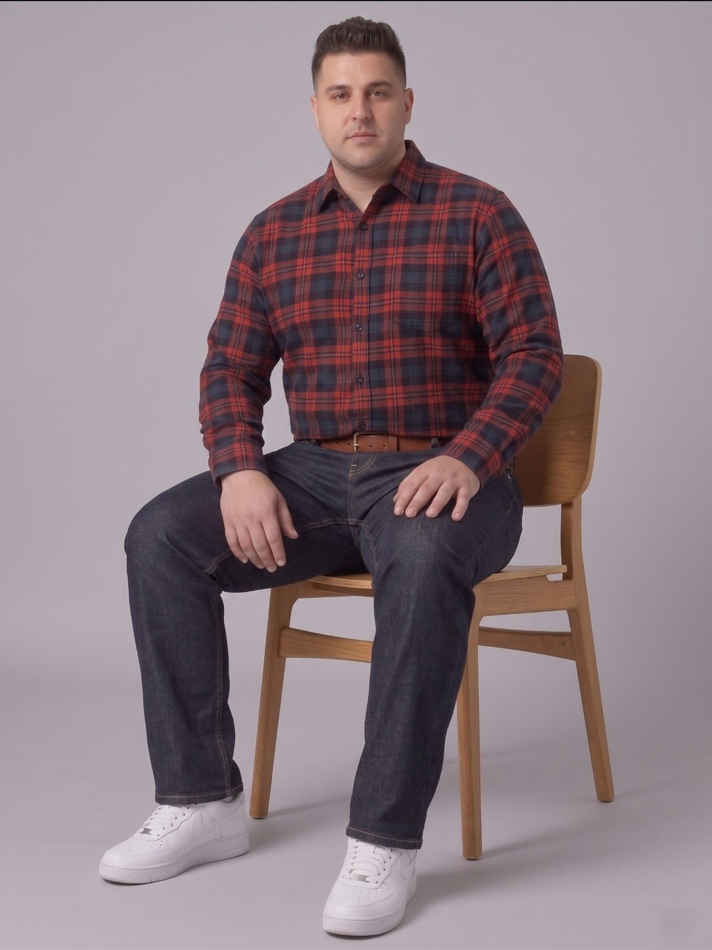 Men's Regular Fit Plus Size Stretchable Denim Jeans Mid Rise Casual Everyday Wear ZU580