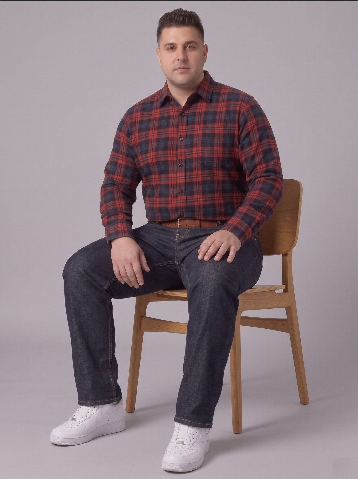 Men's Regular Fit Plus Size Stretchable Denim Jeans Mid Rise Casual Everyday Wear ZU580