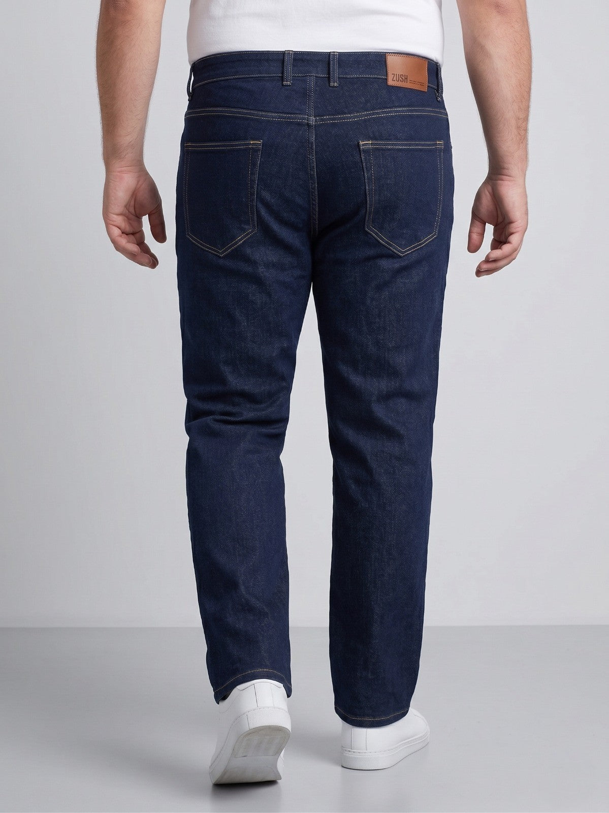 Men's Regular Fit Plus Size Stretchable Denim Jeans Mid Rise Casual Everyday Wear ZU582