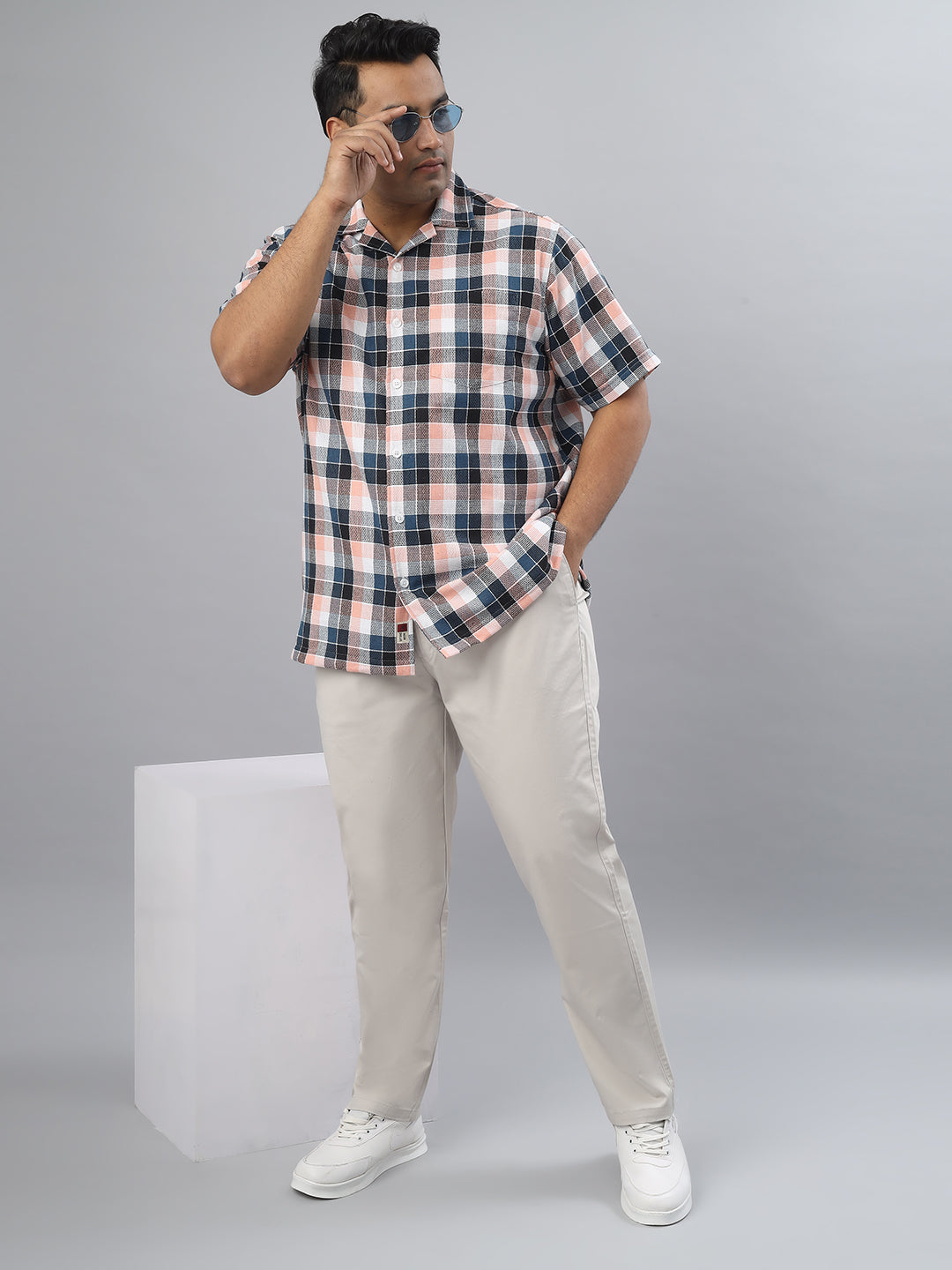 Men's Plus Size Stretchable Formal Trousers Regular Fit Smart Casual Office Pants ZU410