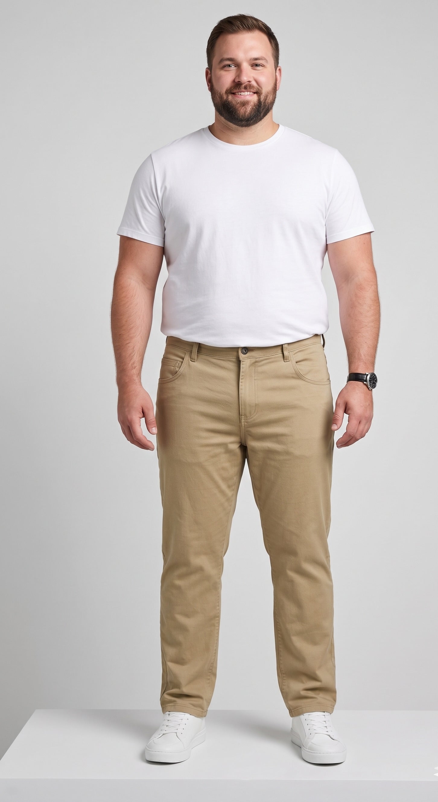 Men's Regular Fit Casual Cotton Blend Stretchable jeans Mid Rise Everyday Comfort Pants