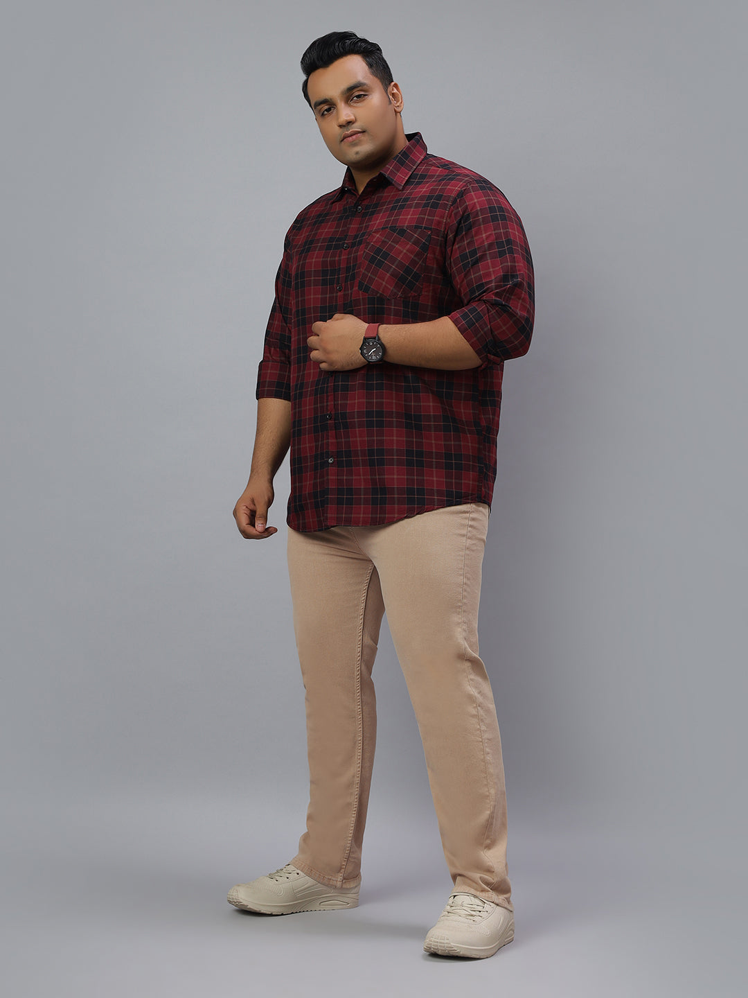 Men’s Plus Size Stretchable Slim Fit Denim Jeans, Mid Rise Casual Wear Pants ZU905