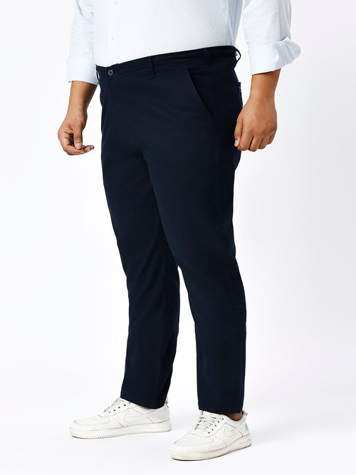 Men's Plus Size Stretchable Formal Trousers Regular Fit Smart Casual Office Pants ZU401