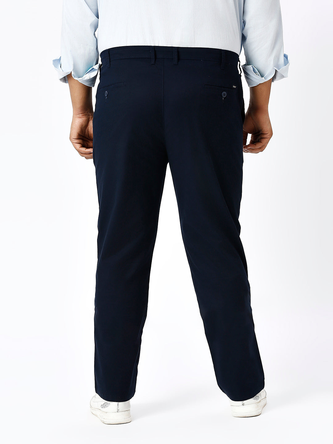 Men's Plus Size Stretchable Formal Trousers Regular Fit Smart Casual Office Pants ZU401