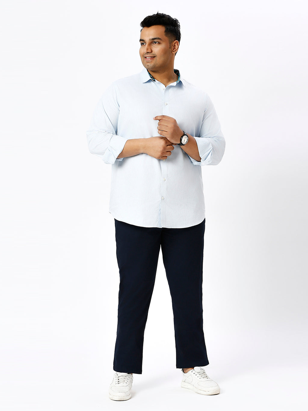 Men's Plus Size Stretchable Formal Trousers Regular Fit Smart Casual Office Pants ZU401