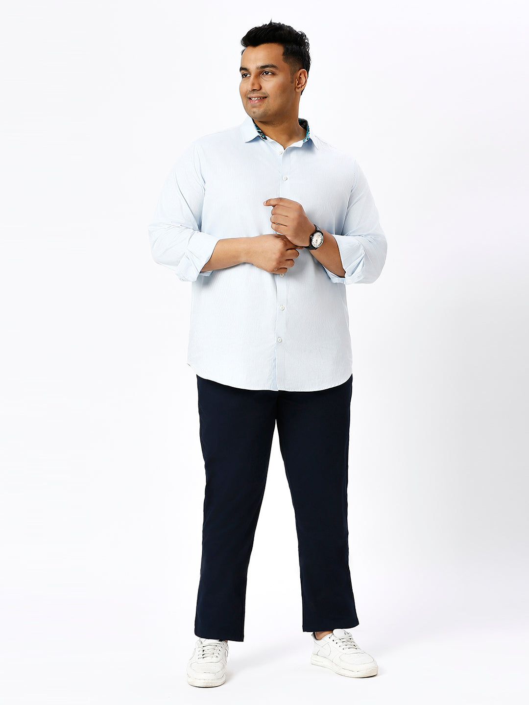 Men's Plus Size Stretchable Formal Trousers Regular Fit Smart Casual Office Pants ZU401