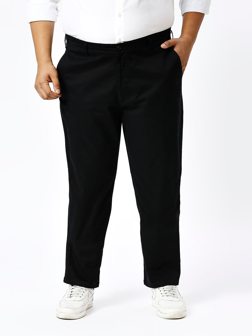 Men's Plus Size Stretchable Formal Trousers Regular Fit Smart Casual Office Pants ZU402
