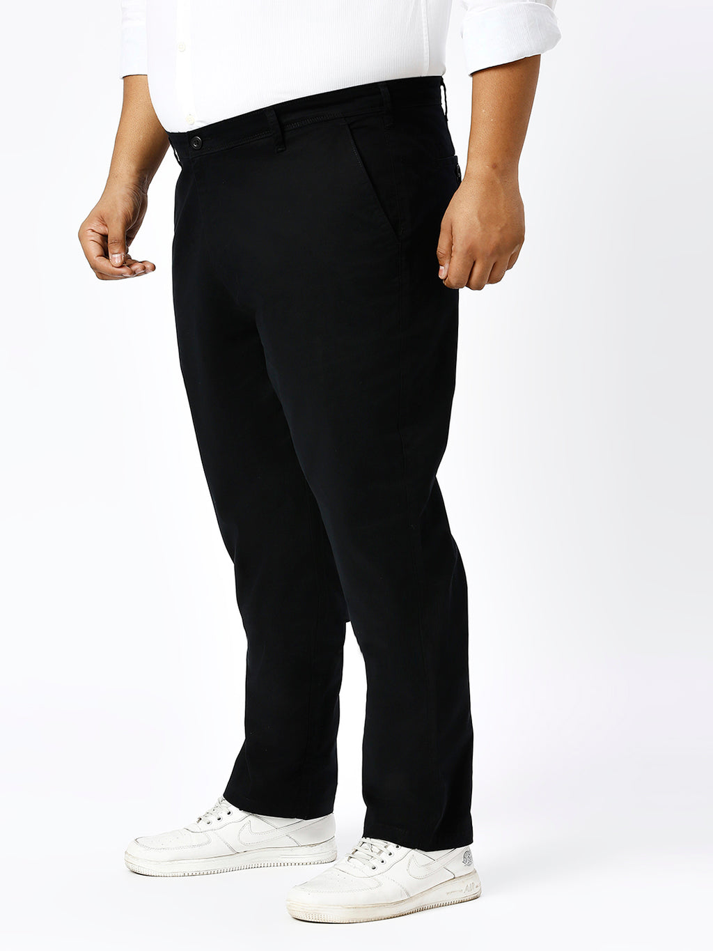 Men's Plus Size Stretchable Formal Trousers Regular Fit Smart Casual Office Pants ZU402