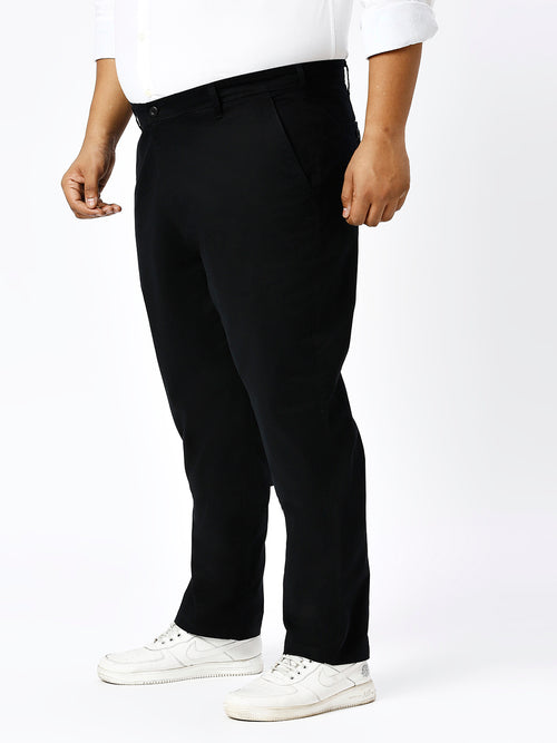 Men's Plus Size Stretchable Formal Trousers Regular Fit Smart Casual Office Pants ZU402