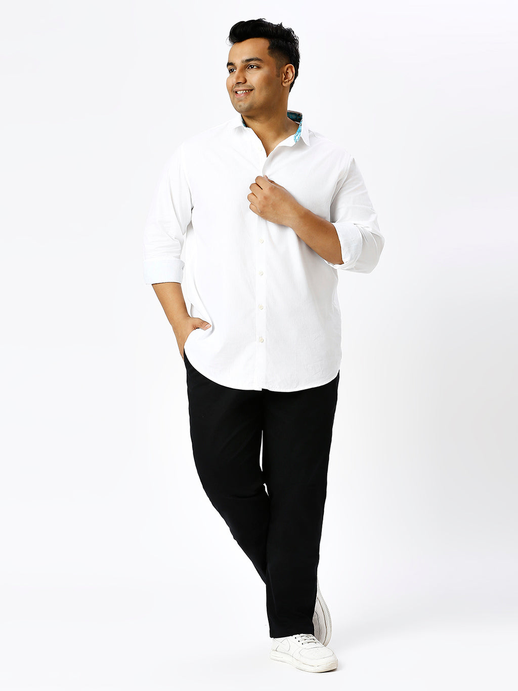 Men's Plus Size Stretchable Formal Trousers Regular Fit Smart Casual Office Pants ZU402