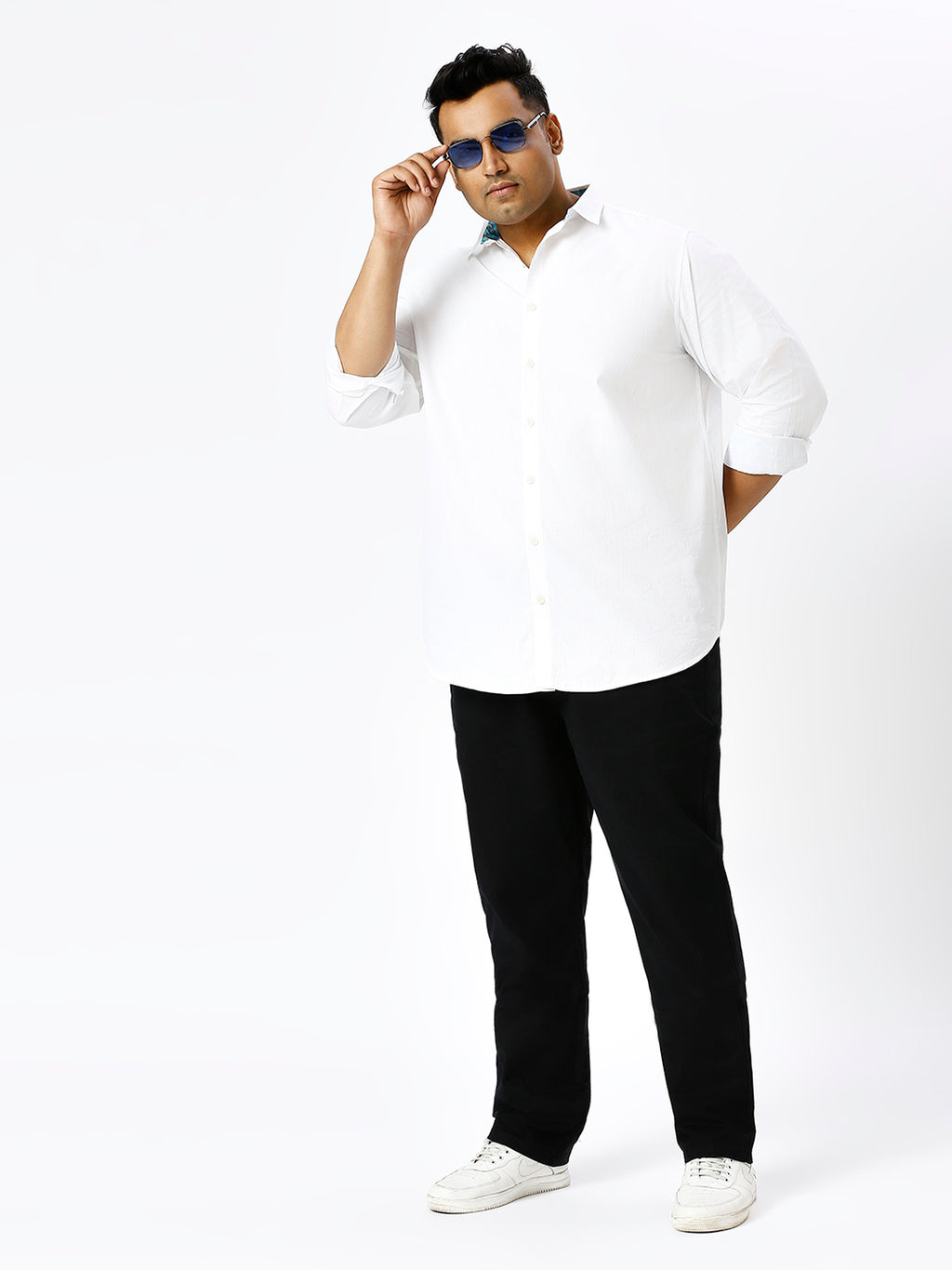 Men's Plus Size Stretchable Formal Trousers Regular Fit Smart Casual Office Pants ZU402