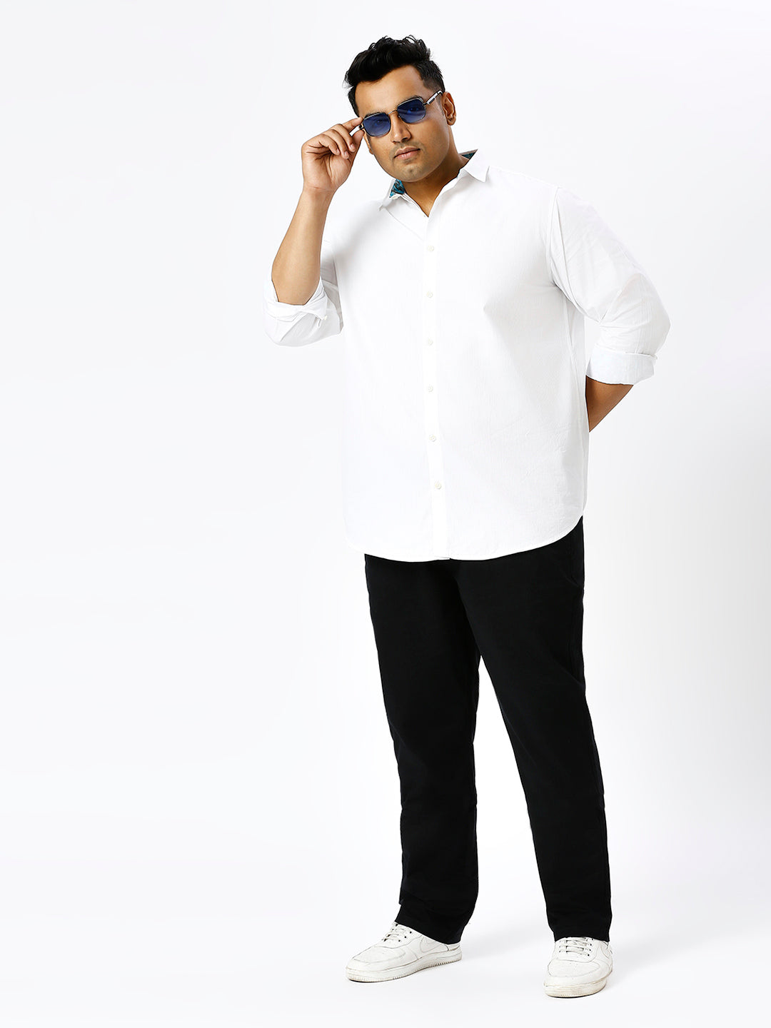 Men's Plus Size Stretchable Formal Trousers Regular Fit Smart Casual Office Pants ZU402