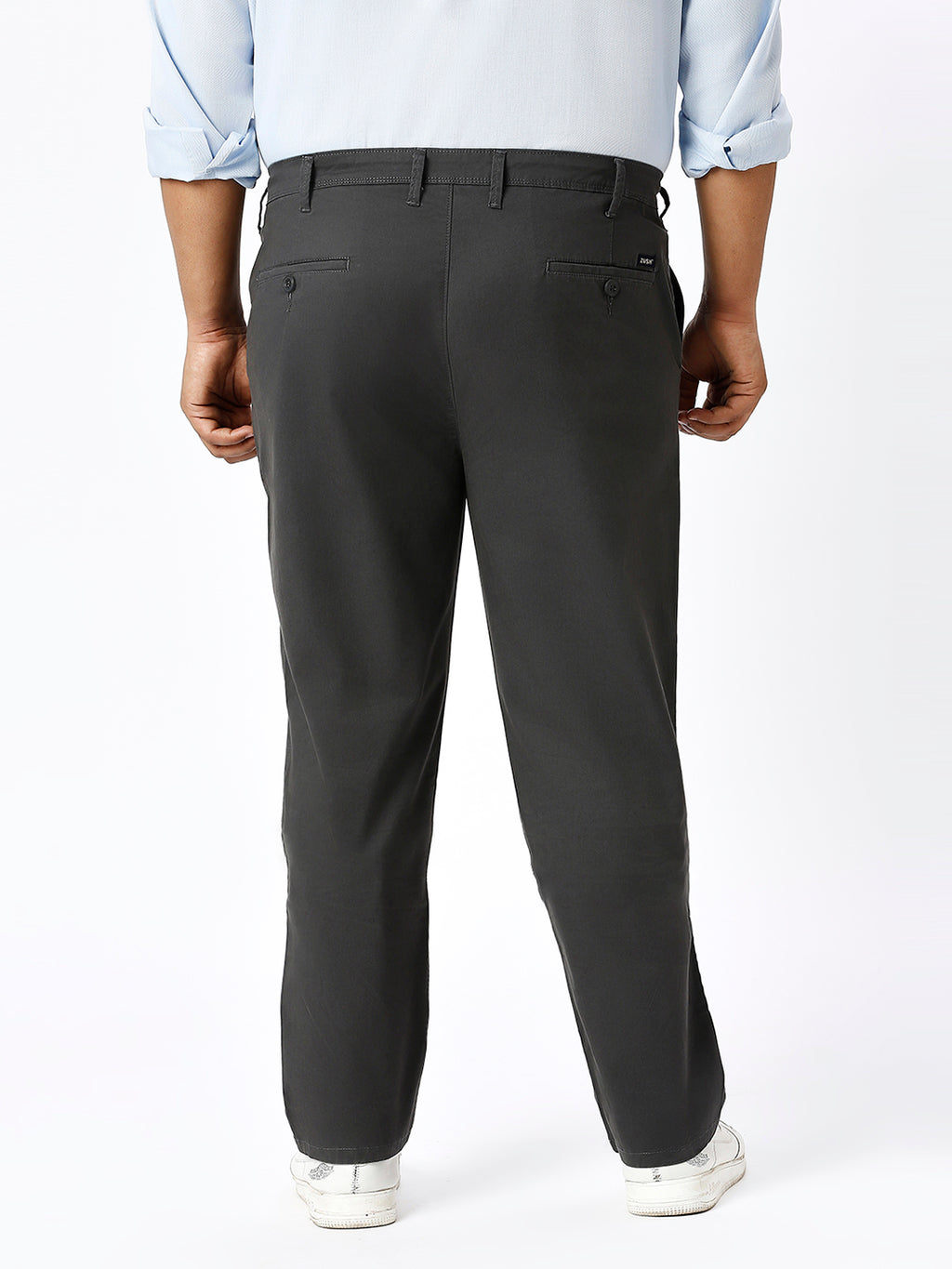 Men's Plus Size Stretchable Formal Trousers Regular Fit Smart Casual Office Pants ZU403