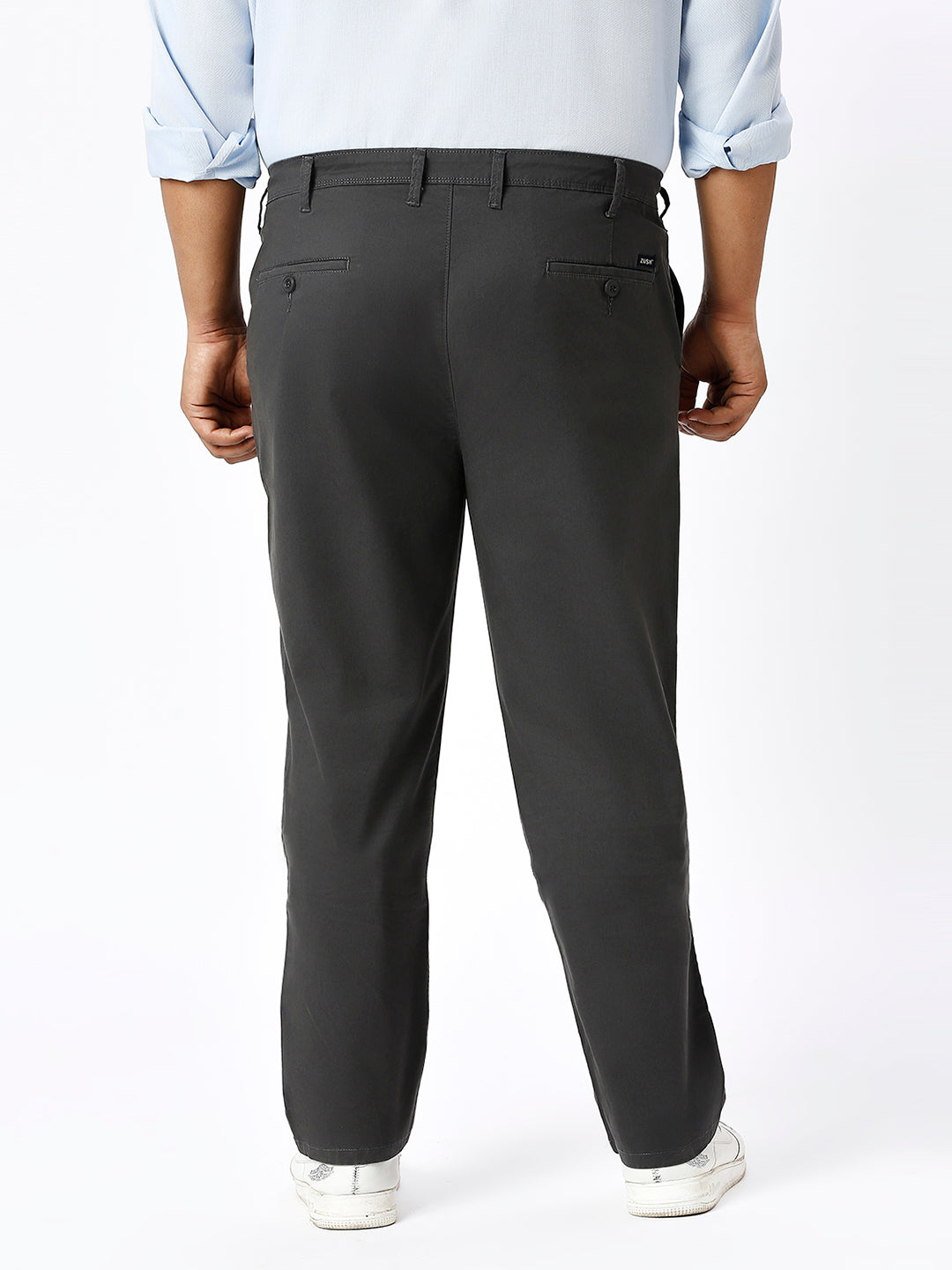 Men's Plus Size Stretchable Formal Trousers Regular Fit Smart Casual Office Pants ZU403