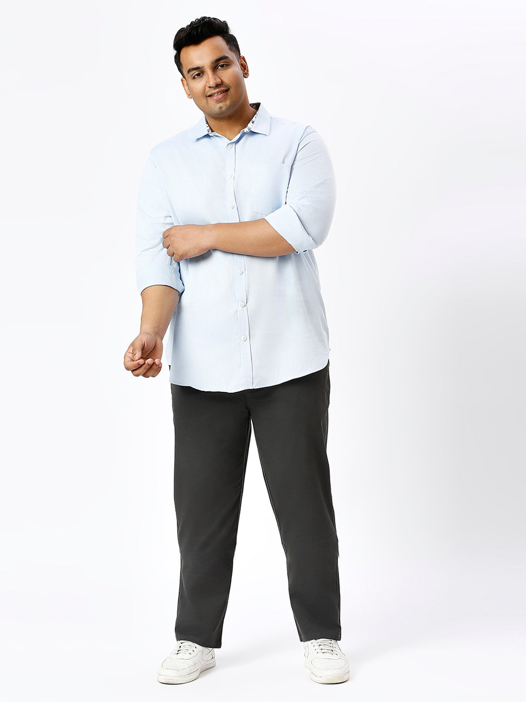 Men's Plus Size Stretchable Formal Trousers Regular Fit Smart Casual Office Pants ZU403