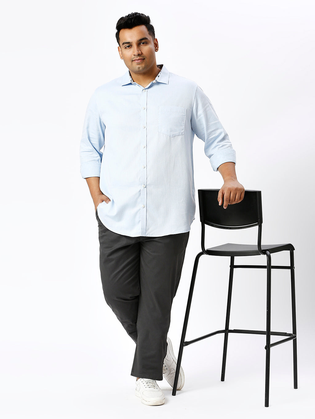 Men's Plus Size Stretchable Formal Trousers Regular Fit Smart Casual Office Pants ZU403