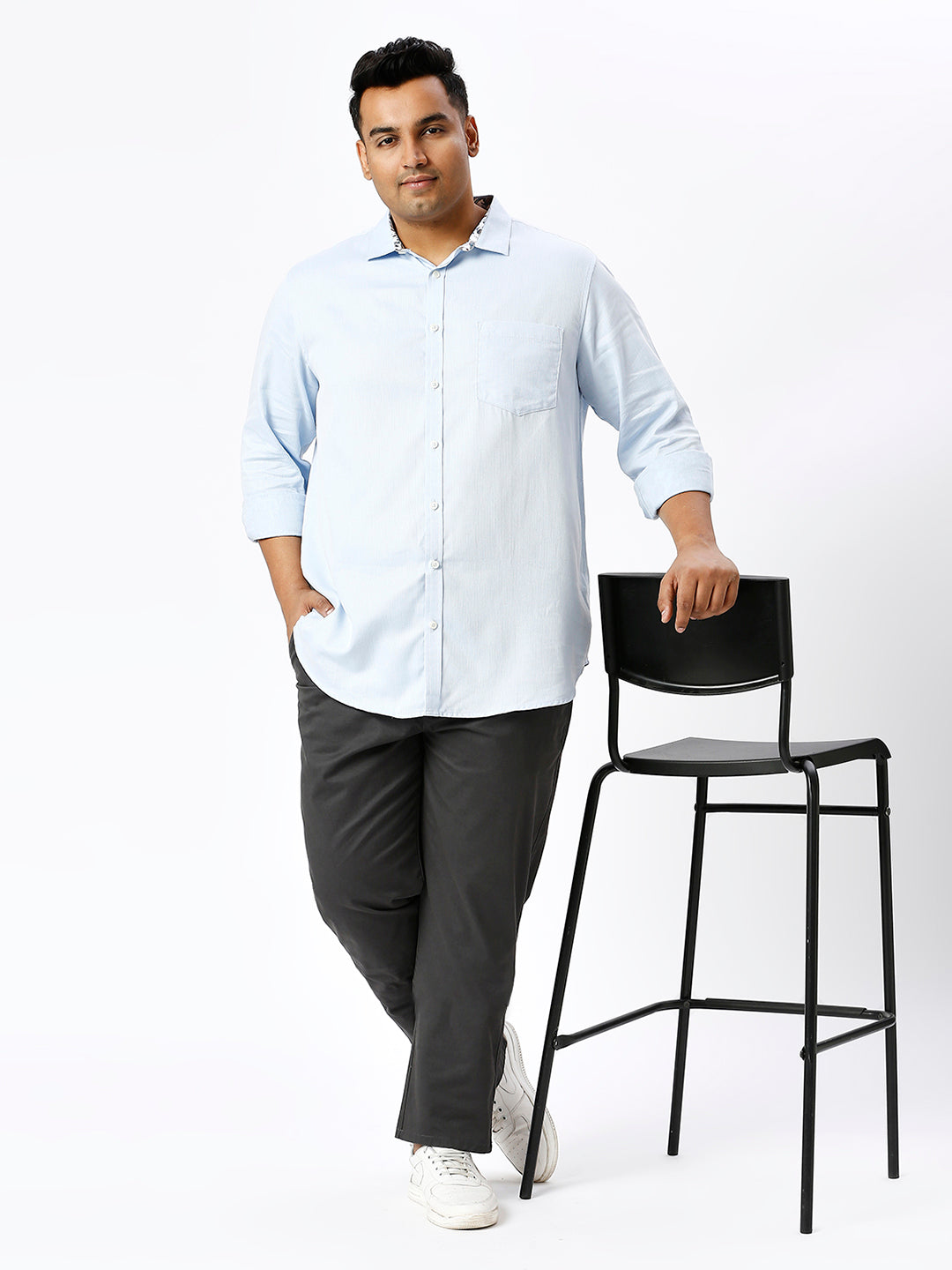 Men's Plus Size Stretchable Formal Trousers Regular Fit Smart Casual Office Pants ZU403