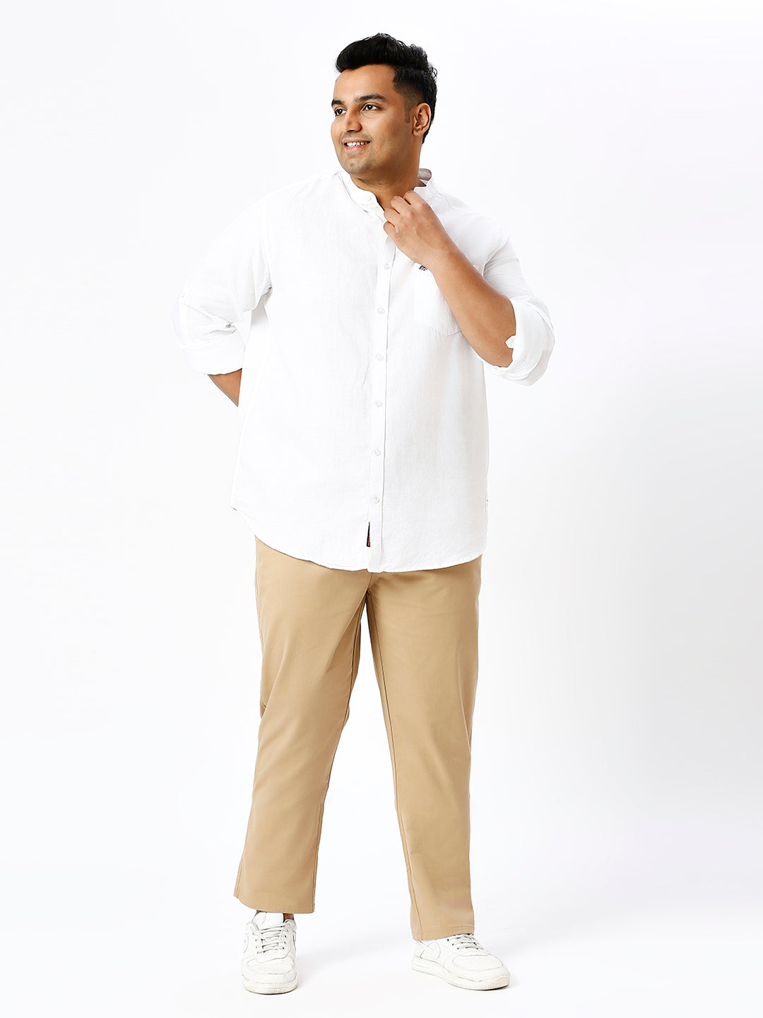 Men's Plus Size Stretchable Formal Trousers Regular Fit Smart Casual Office Pants ZU404