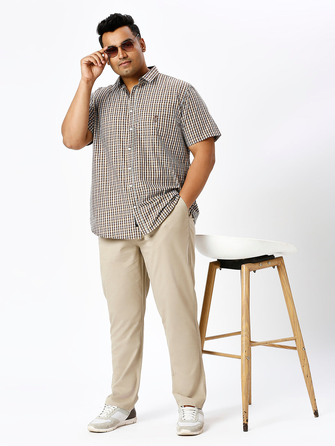 Men's Plus Size Stretchable Formal Trousers Regular Fit Smart Casual Office Pants ZU405