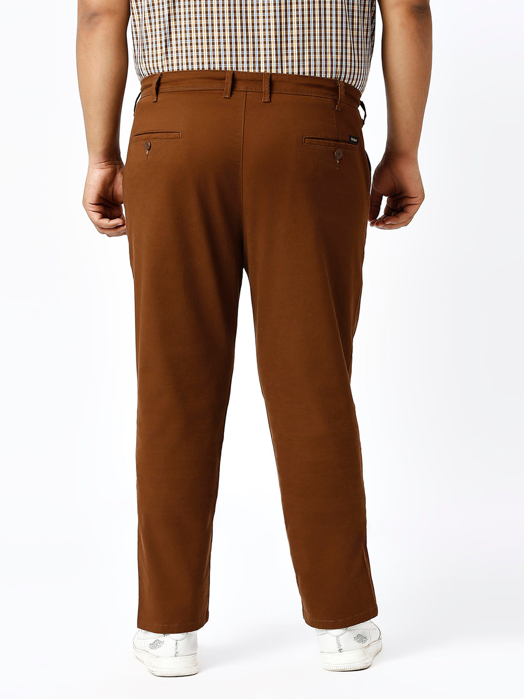 Men's Plus Size Stretchable Formal Trousers Regular Fit Smart Casual Office Pants ZU406