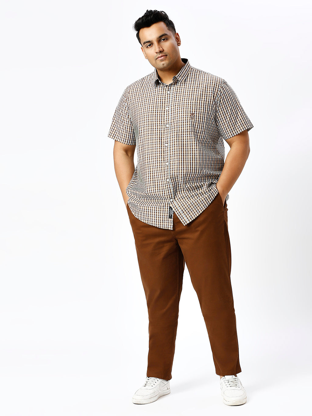 Men's Plus Size Stretchable Formal Trousers Regular Fit Smart Casual Office Pants ZU406