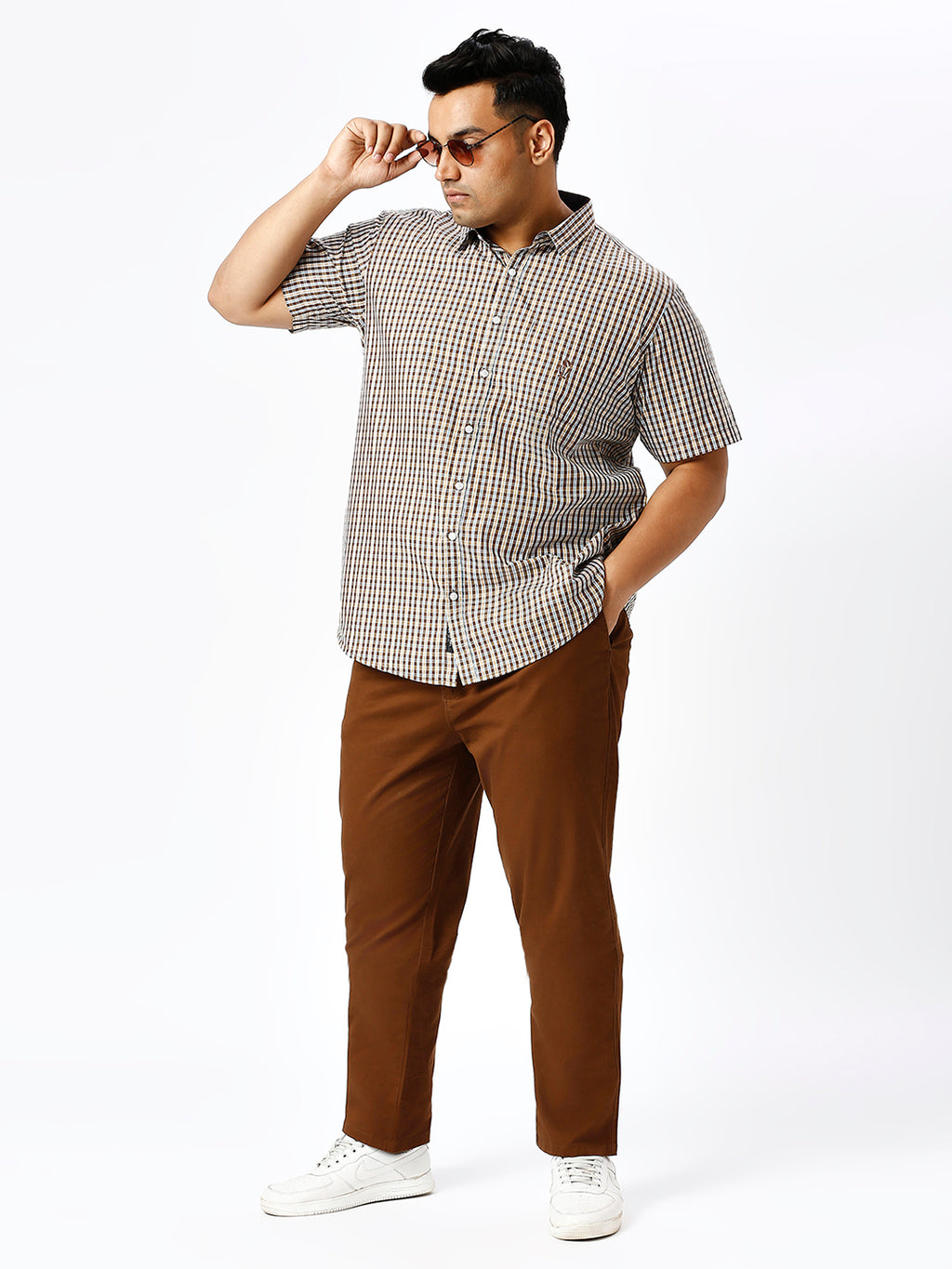 Men's Plus Size Stretchable Formal Trousers Regular Fit Smart Casual Office Pants ZU406
