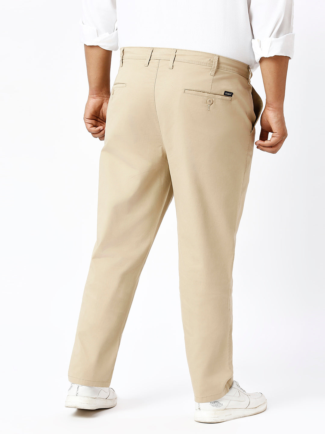 Men's Plus Size Stretchable Formal Trousers Regular Fit Smart Casual Office Pants ZU407