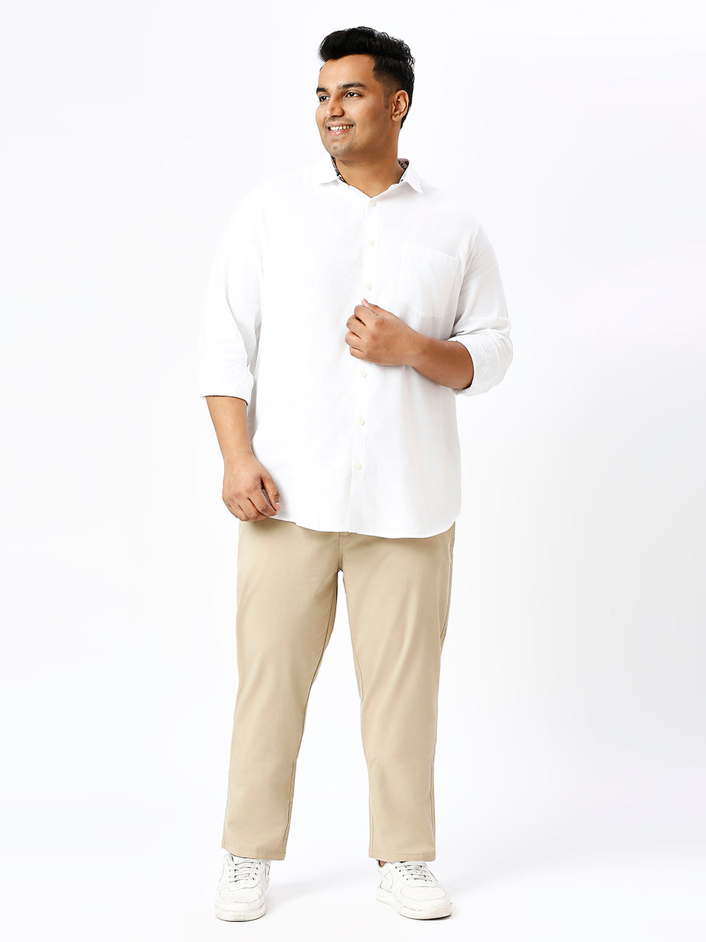 Men's Plus Size Stretchable Formal Trousers Regular Fit Smart Casual Office Pants ZU407