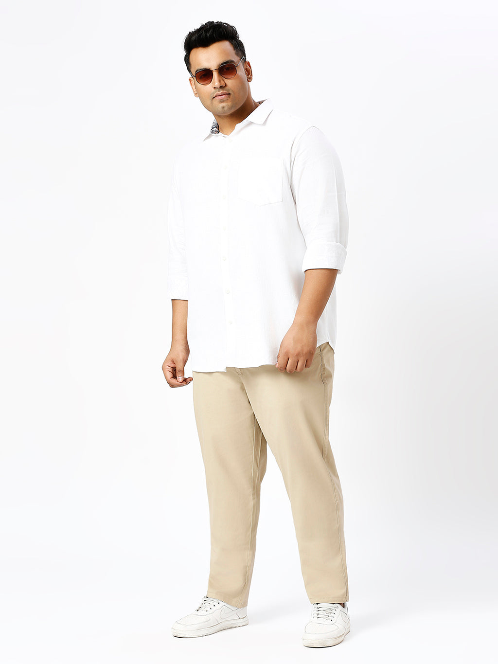 Men's Plus Size Stretchable Formal Trousers Regular Fit Smart Casual Office Pants ZU407