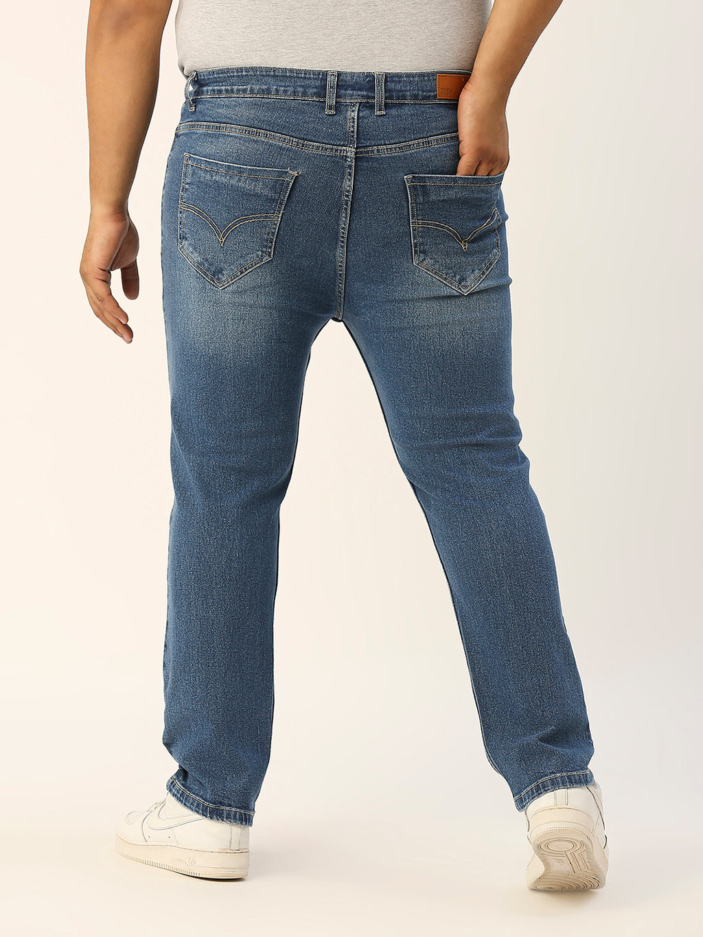 ZUSH Men Plus Size Mid Rise Clean Look  Stretchable Jeans ZU550