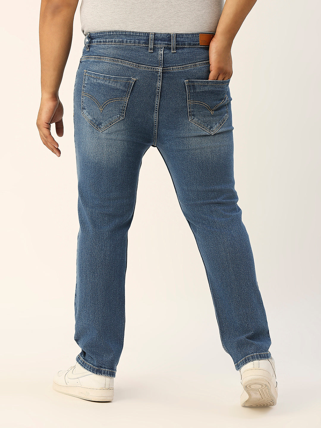 ZUSH Men Plus Size Mid Rise Clean Look  Stretchable Jeans ZU550