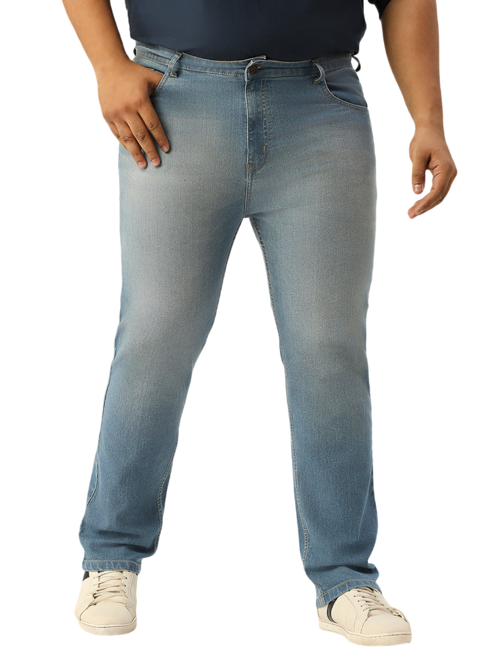 ZUSH Men Plus Size Mid Rise Clean Look  Stretchable Jeans ZU551