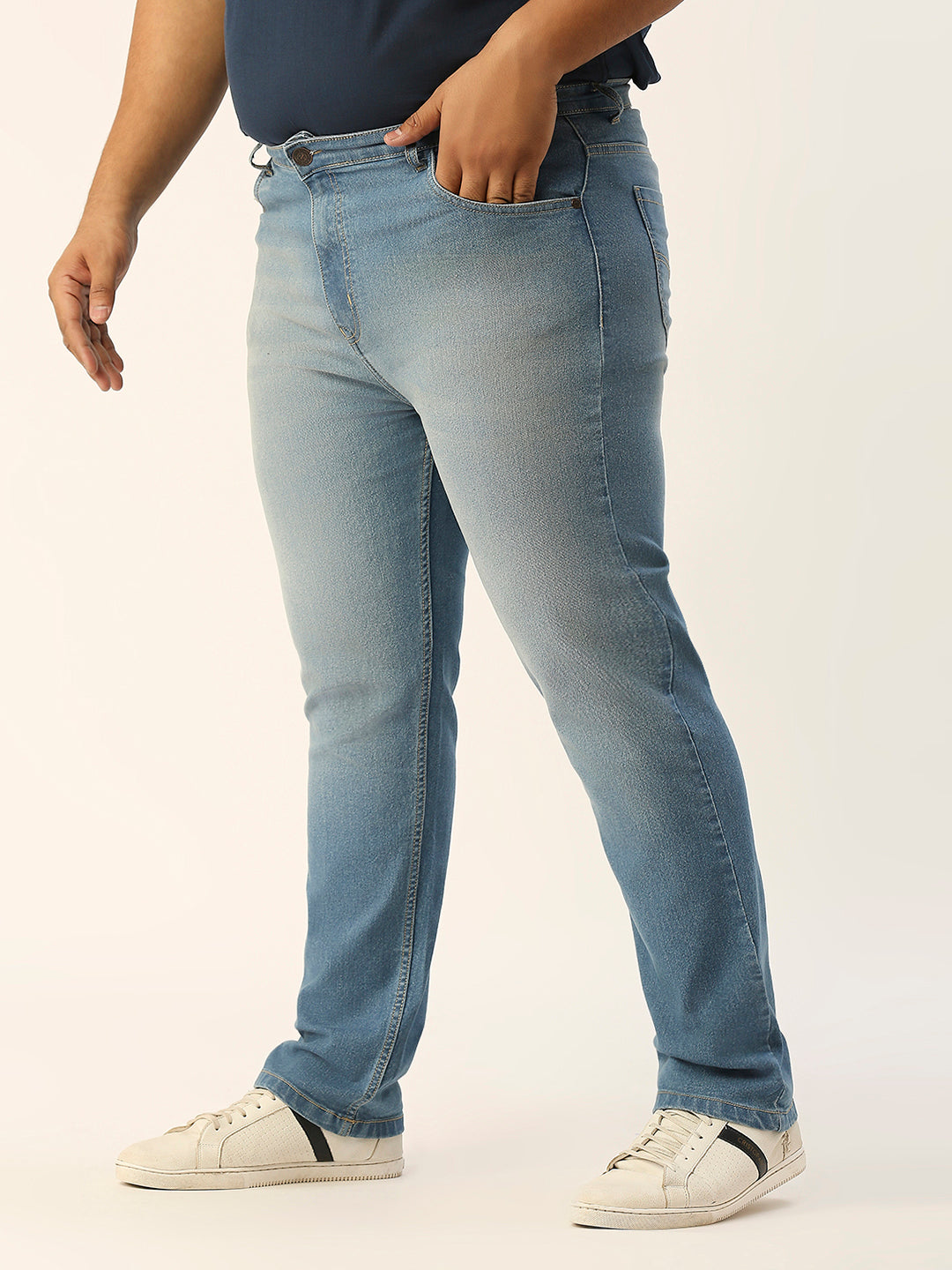 ZUSH Men Plus Size Mid Rise Clean Look  Stretchable Jeans ZU551