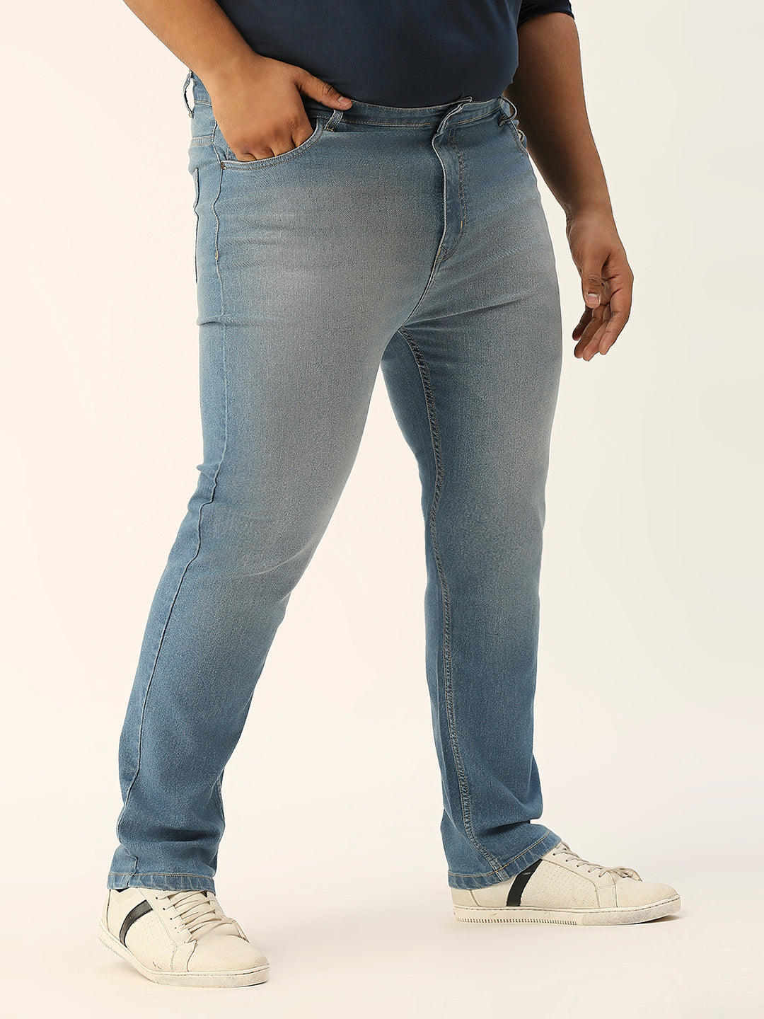 ZUSH Men Plus Size Mid Rise Clean Look  Stretchable Jeans ZU551