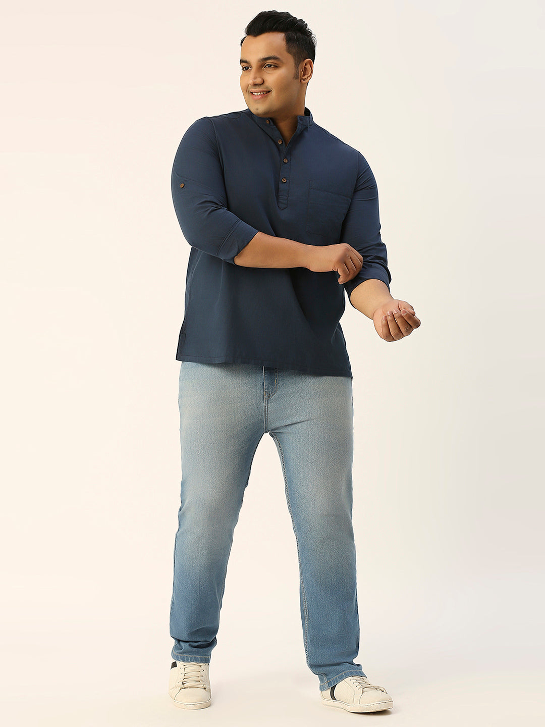 ZUSH Men Plus Size Mid Rise Clean Look  Stretchable Jeans ZU551