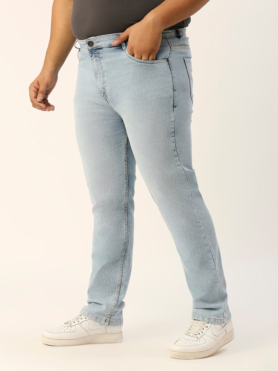 ZUSH Men Plus Size Mid Rise Clean Look  Stretchable Jeans ZU552